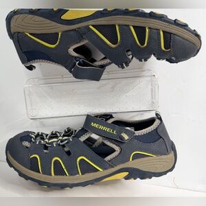 Merrell Hydro H2O Hiker Sandals Navy Lime Trail Shoes Size 7